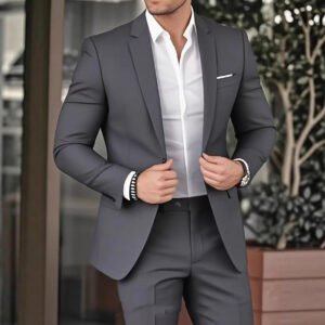 Elegant Men's Slim-Fit Banquet Suit & Trousers | Modern Formal Wear