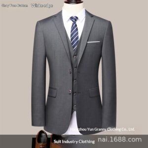 Elegant Slim-Fit Men's Banquet Suit & Trousers | Premium Formal Wear Hover Image