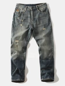 Men’s Classic Straight-Leg Cotton Pants | Non-Stretch Casual Trousers