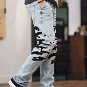 Men's Stretchy Slim Straight Pants | Comfortable Everyday Casual Wear