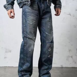 Men’s Non-Stretch Straight-Leg Pants | 100% Cotton Structured Casual Fit Hover Image